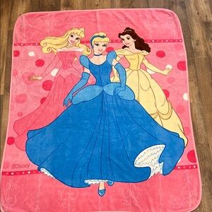 Vintage Disney Princess 👸💞Fleece Blanket featuring Cinderella, Belle & Aurora
